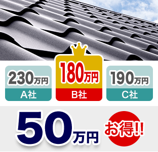 見積り比較で50万円お得になりました!!
